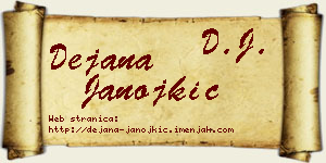 Dejana Janojkić vizit kartica